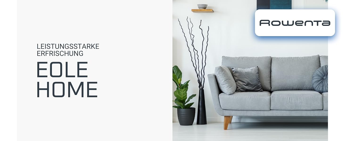 Вентилятор Rowenta Eole Infinite VU6620: тихий, потужний, з таймером та горизонтальною осциляцією | Чорний