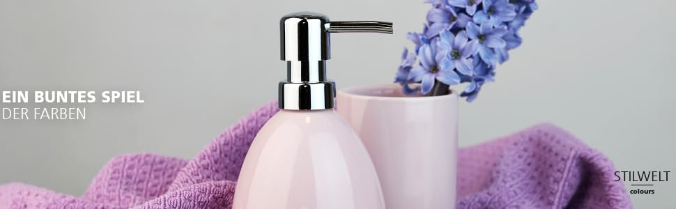 Підставка для мила WENKO Nuria, керамічна мильниця срібно-блакитного кольору, 12 x 3 x 8 см