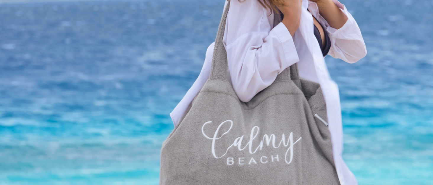Пляжний пончо CalmyBEACH з капюшоном для жінок і чоловіків, 100% бавовна, з кишенею на блискавці – махровий халат для пляжу та серфінгу