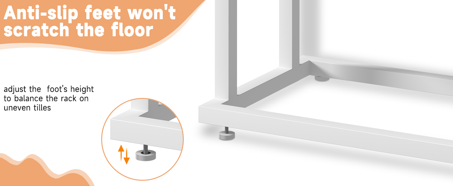 Підставка для рушників на підлозі, металева, з 2 перекладинами, для ванної кімнати, стабільна, економна, індустріальний стиль (білий)