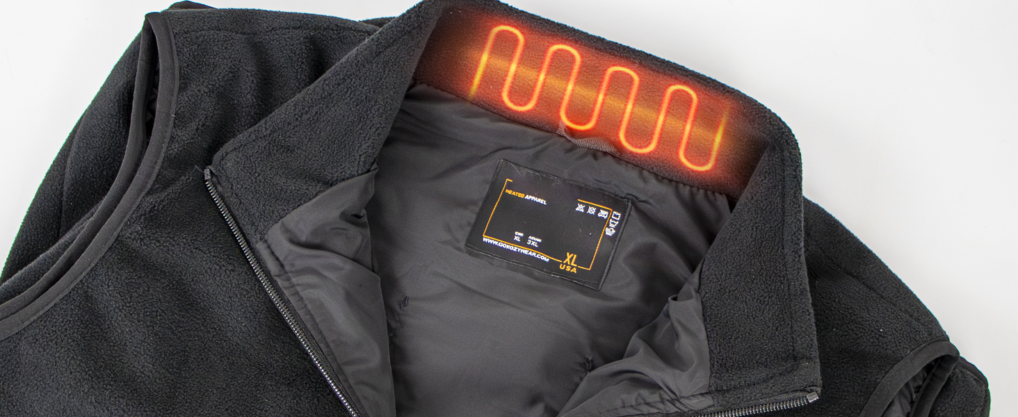 Тепла флісова жилетка для чоловіків з регулюванням 3 рівнів нагріву, 5 зон нагріву, чорна, XXL. Підходить для активного відпочинку: їзди на конях, катання на лижах, риболовлі. (Акумулятор не входить до комплекту)