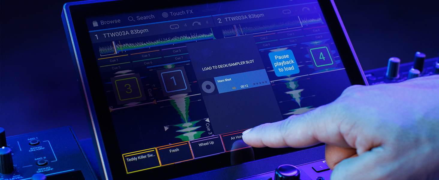 Denon DJ PRIME 4+ - DJ контролер з розділенням STEM, Wi-Fi, сенсорний екран 10.1