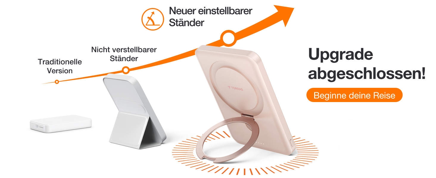 Портативний зарядний пристрій TORRAS 5000mAh з магнітним кріпленням MagSafe, 22.5W PD, Rose Gold