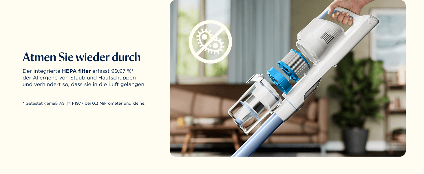 Бездротовий пилосос Bissell PowerClean FurGuard з акумулятором 2500 mAh, 280W, HEPA-фільтр, самоочищення щітки, світло FurFinder, для видалення шерсті тварин, 50 хв роботи