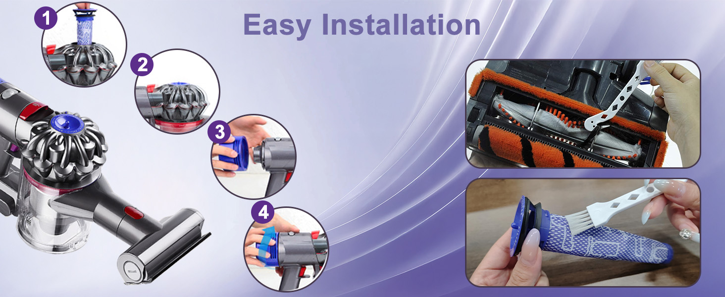 Набір фільтрів для пилососа Dyson V15 SV14 DV17 SV22 та V7 V8 (4 шт.) — Запасні HEPA-фільтри для акумуляторного пилососа
