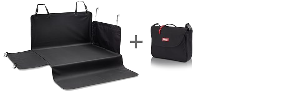 Захист для багажника автомобіля для собак, 200x110 см, універсальний, водовідштовхуючий, з захистом бампера та XXL сумкою на плече