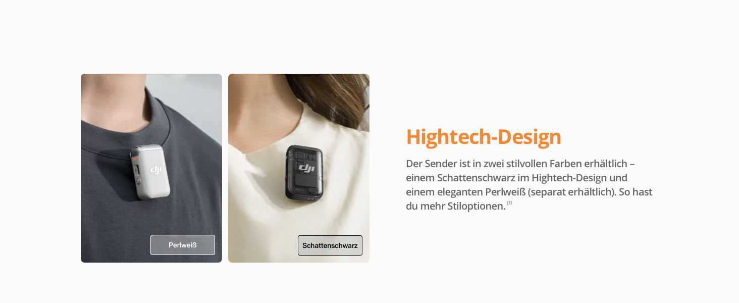 Беспроводной петличный микрофон DJI Mic 2 (Perlweiß) с Bluetooth, шумоподавлением, 48 кГц/32-bit Float, дальность 250 м для камеры, телефона, видеоблога