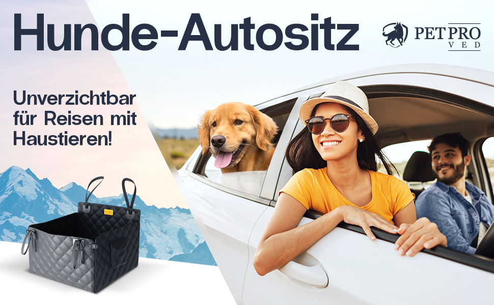 Автомобільний лежак для собак середніх порід - водовідштовхуючий, 58x58x36 см