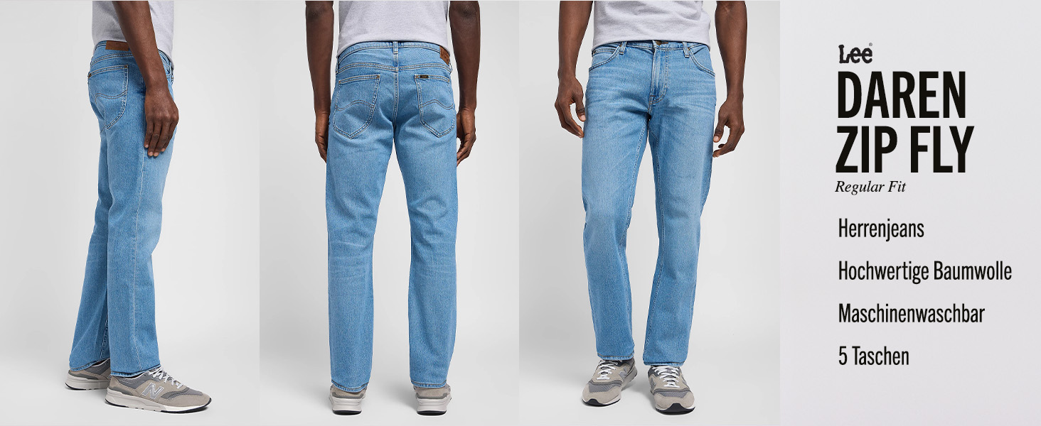 Чоловічі джинси LEE Daren Zip Fly - класичні прямі джинси з блискавкою