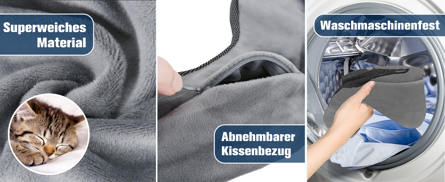 Подушка для шиї в літак, доросла, з піною з пам'яті, регульована, компактна, ергономічна, м'яка, дихаюча, з навушниками, маскою для очей, чохлом (Сірий)