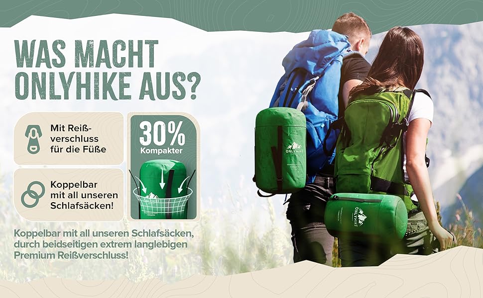 Спальник Schafsack Outdoor I - теплий, 300GSM, 1700г, для весни, осені та зими (-5°C до 10°C), M-X, зелений