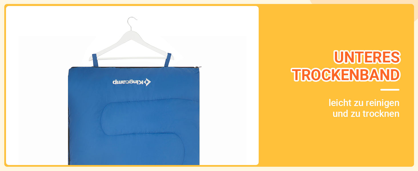 KingCamp 3-Season Sleeping Bag - Lightweight, Water-Resistant & Warm for Adults & Kids - Camping & Outdoor Use