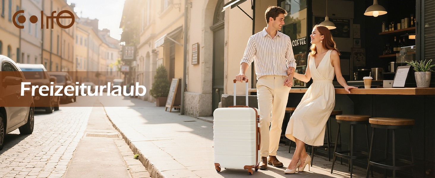 Валіза COOLIFE з жорстким корпусом, тріскачка, валіза для подорожей з TSA-замком та 4 колесами (Зелений, Набір валіз)