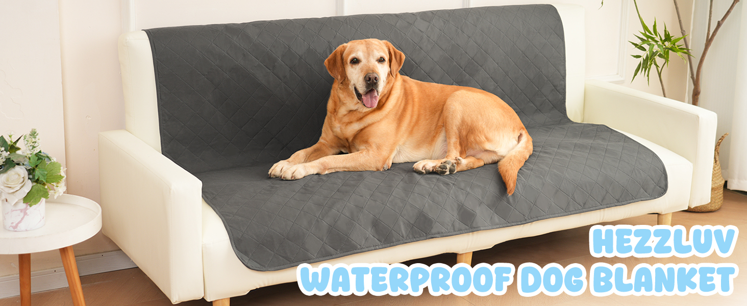 Водонепроникний захисний чохол на диван для собак HezzLuv, ковдра для тварин, захист матрацу, меблів, миючий, двосторонній, стійкий до подряпин, для цуценят, середніх та великих собак та котів, сірий, 157x127 см