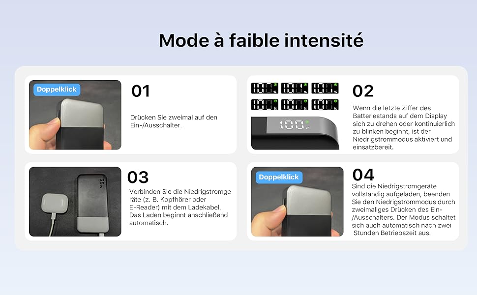 Power Bank NOBIS 35W 10000mAh з цифровим дисплеєм, 2 USB-C, 1 USB-A – зарядний пристрій для iPhone, Galaxy, планшетів (зелений)