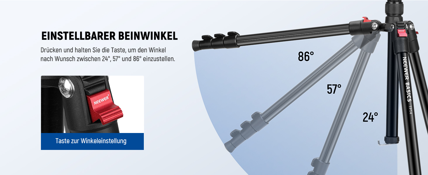 Штатив для камери NEEWER BASICS 77' з моноподом, кульковою головкою 360° та пластиною Arca QR, компактний, легкий, з алюмінію, для подорожей, відеозйомки, максимальне навантаження 6кг (TP14)