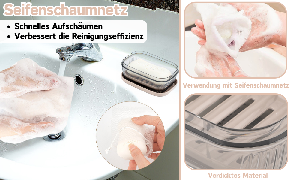 Водонепроникний контейнер для мила з 2 мішечками для мила, велика мильниця з кришкою для подорожей, ванної кімнати, душу, кемпінгу