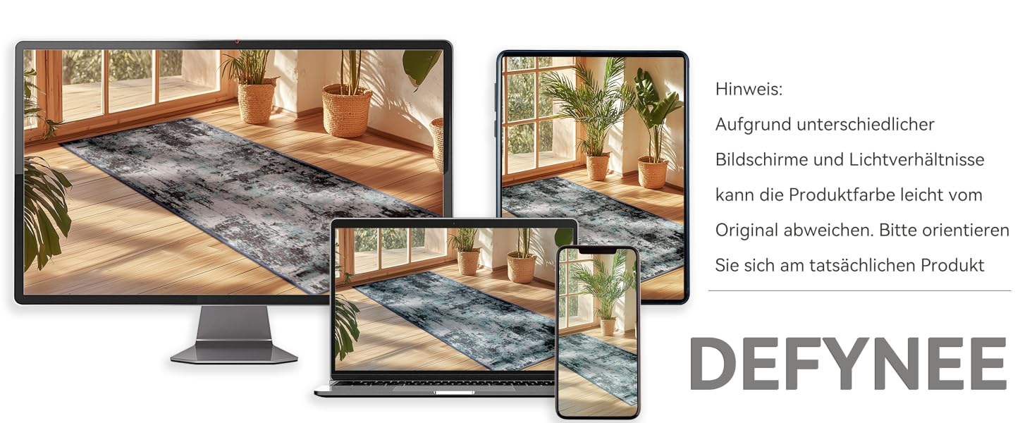 Килимок-довгий килим (Runner) з неслизьким покриттям, короткий ворс, для кухні, миється, складається, абстрактний дизайн, для входу, кухні, вітальні та офісу, блакитно-чорний (120 x 180 см, теракотовий)