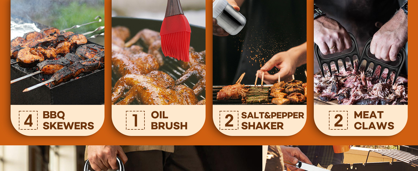 Набір гриль-посуду DRAGON RIOT з нержавіючої сталі, 29 предметів. Преміум-набір аксесуарів для грилю з лопаткою в алюмінієвому кейсі. Ідеальний подарунок для чоловіків, для BBQ та приготування їжі на відкритому повітрі.