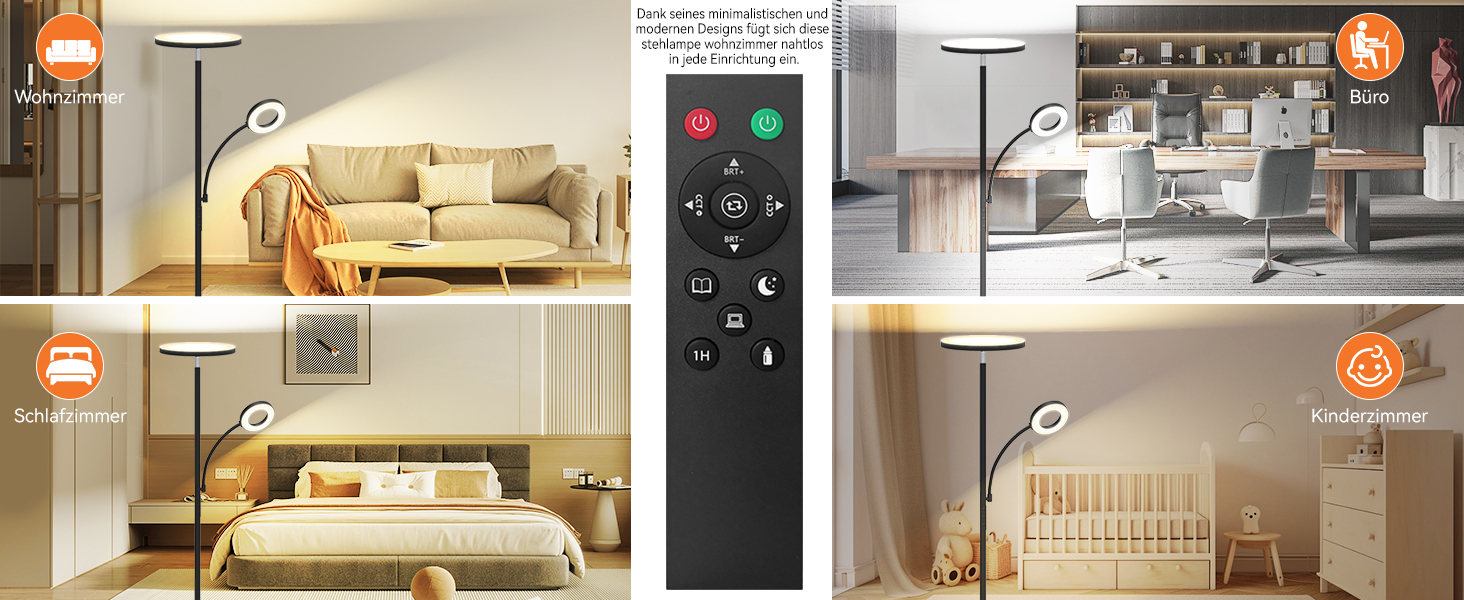 LED торшер, 42W, 16 мільйонів кольорів RGBCW, WiFi, Smart, двосторонній, для вітальні, сумісний з Alexa/Google Home, синхронізація з музикою, плавне регулювання яскравості, торшер для спальні