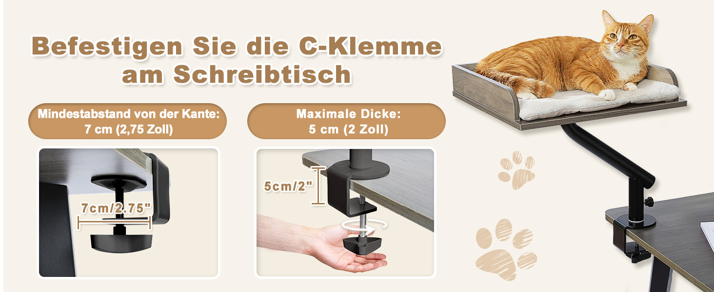 Кігтечка-ліжко для котів PAWZ Road з інтерактивним м'ячиком, крутиться на 360°, підходить для ваги до 22.5 кг (сірий, прямокутне дерев'яне ліжко)