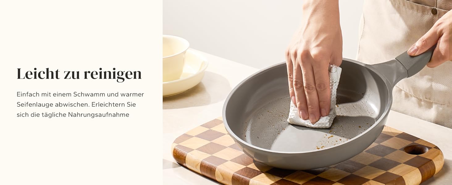 Набір посуду Redchef: 11-ти частинний набір каструль та сковорідок з керамічним покриттям, індукційний, PTFE-free, PFAS-free, для всіх типів плит, стійкий до миття в посудомийній машині (сірий)