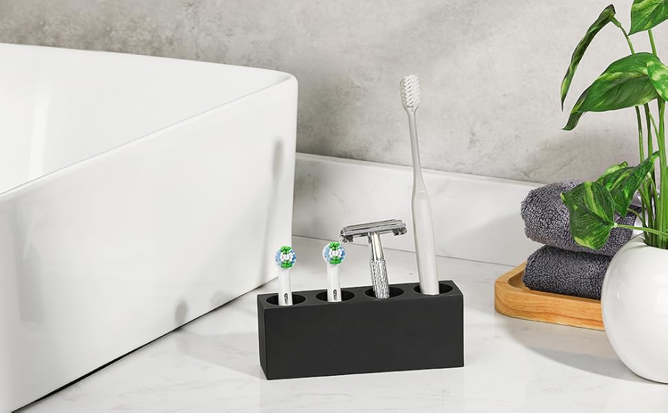 Тримач для зубних щіток Luxspire з 5 відсіками: органайзер для електричних зубних щіток, сімейний тримач, велика місткість, для зубної пасти та бритв