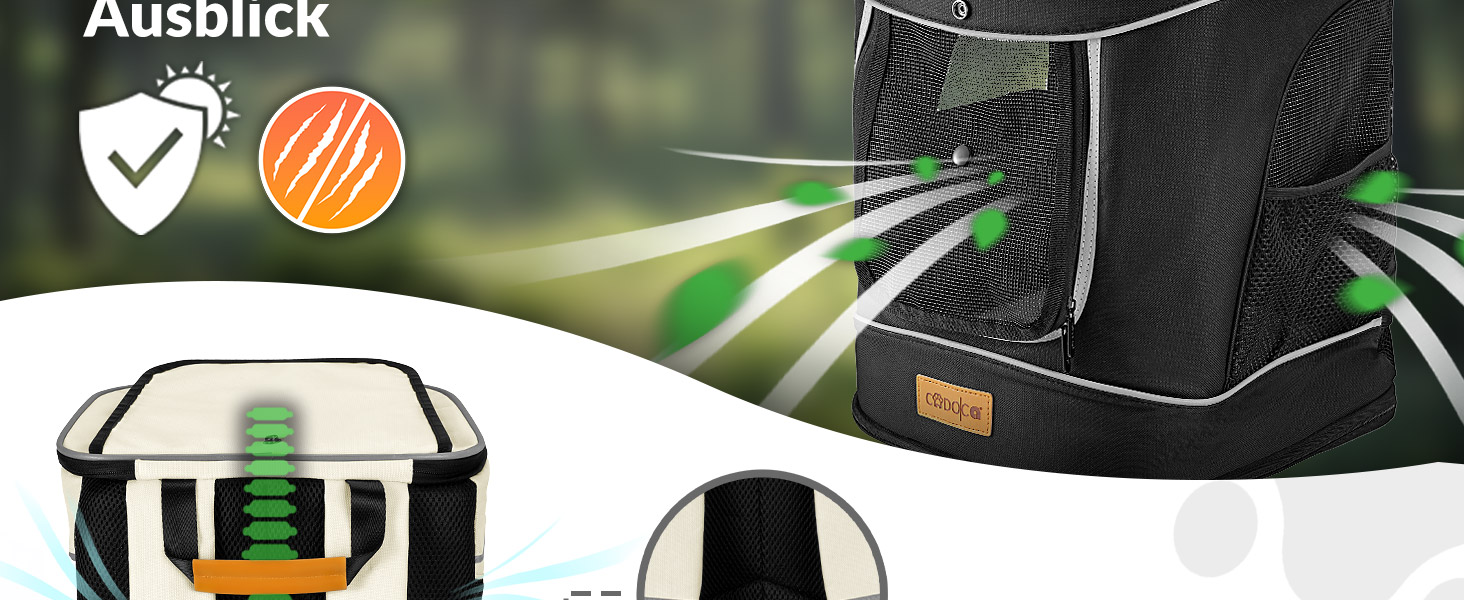 Рюкзак для тварин до 20 кг, регульовані ремені, складаний, короткий поводок, чорний. Ідеально для собак та котів