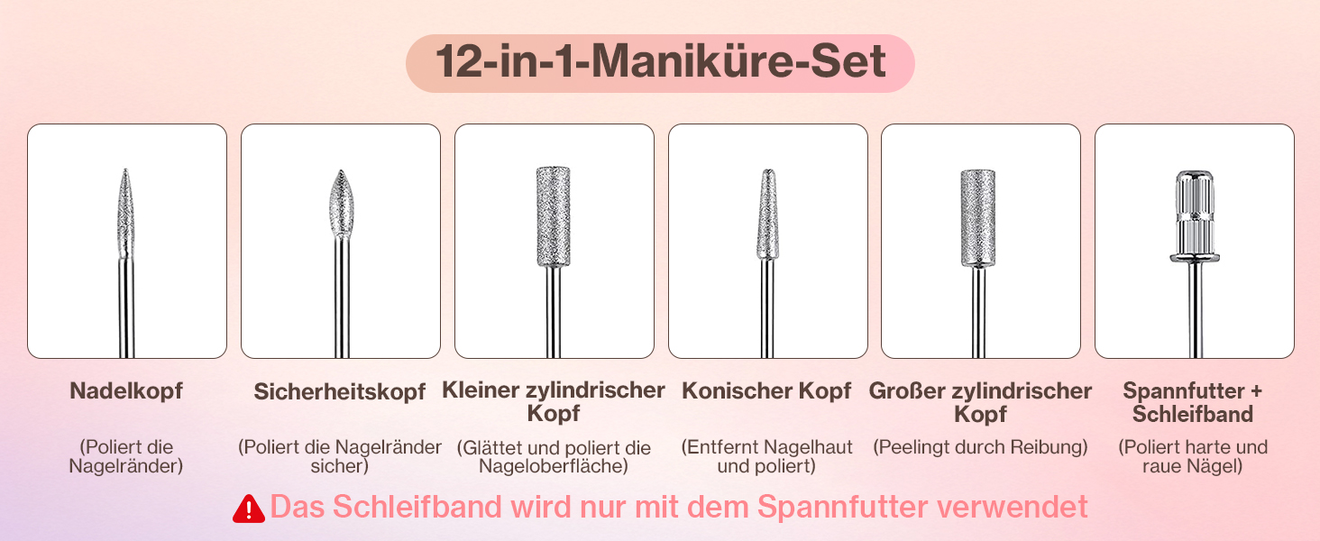 Електрична шліфувальна машинка для нігтів, професійна, 40000 об/хв, LCD, манікюр/педикюр, набір з багатофункціональною базою, рожевий