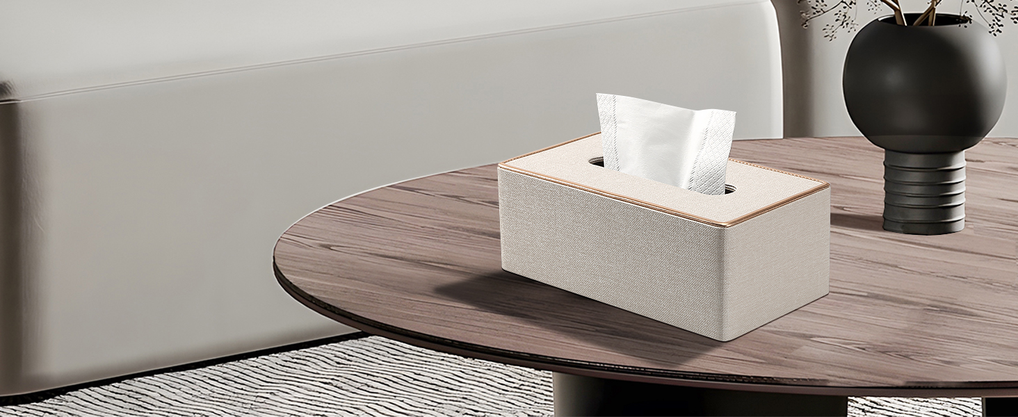 Коробка для серветок Rarapop з PU-шкіри, прямокутна, для комода, ванної кімнати, офісу (мраморний дизайн)