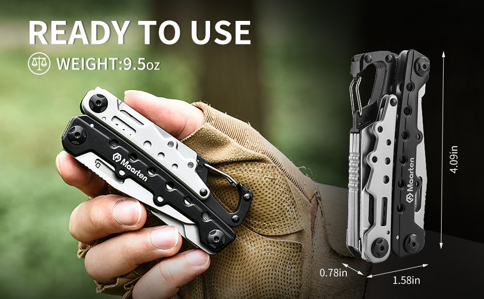 Мультитул Maarten 11 в 1: компактний мультиінструмент з нержавіючої сталі з карабіном та чохлом, подарунок для чоловіків