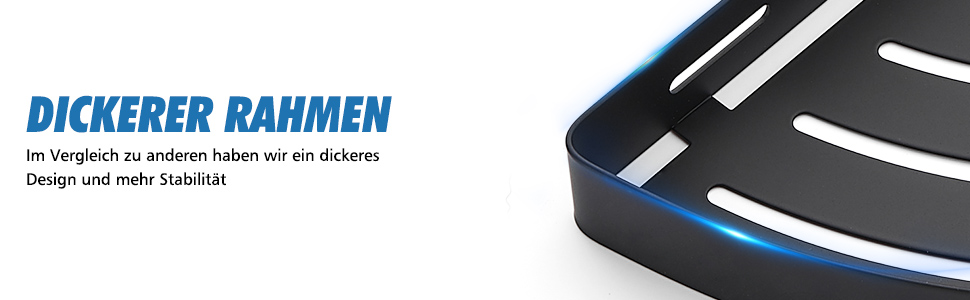 Поличка для душу без свердління, кутова, з нержавіючої сталі, 2 шт. (Чорний)