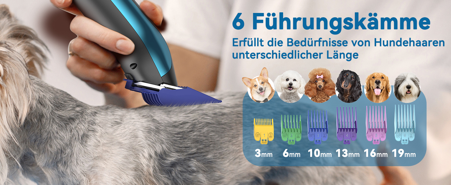 Професійна машинка для стрижки собак та котів Oneisall 2-в-1 з тримером для лап, для довгошерстих та сплутаних порід, потужна машинка для грумінгу