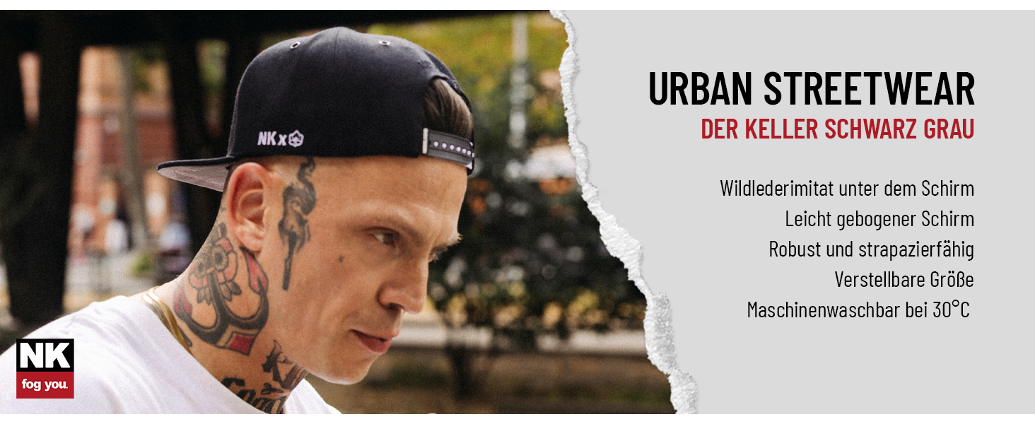 Кепка Nebelkind Snapback Steini Der Keller: універсальний розмір, чорно-сіра, для чоловіків та жінок, стильна бейсболка в стилі streetwear