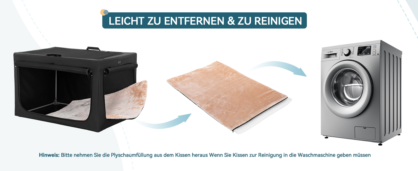 Клітка для собак Petsfit, велика, розкладна, чорна, 90x61x58 см, з підстилкою