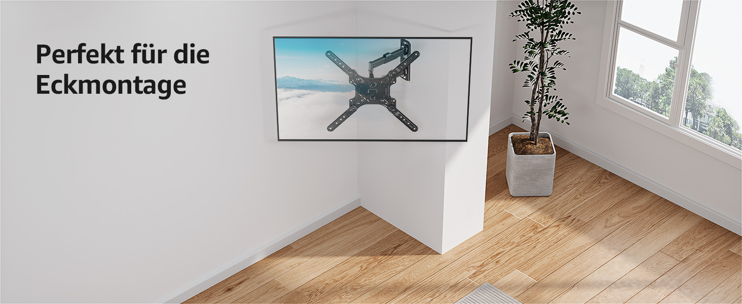 Кріплення для телевізора MOUNTUP EU0079: для LED, LCD, OLED телевізорів 26-60 дюймів, настінне, поворотне, нахильне, до 35 кг, VESA 400x400 мм