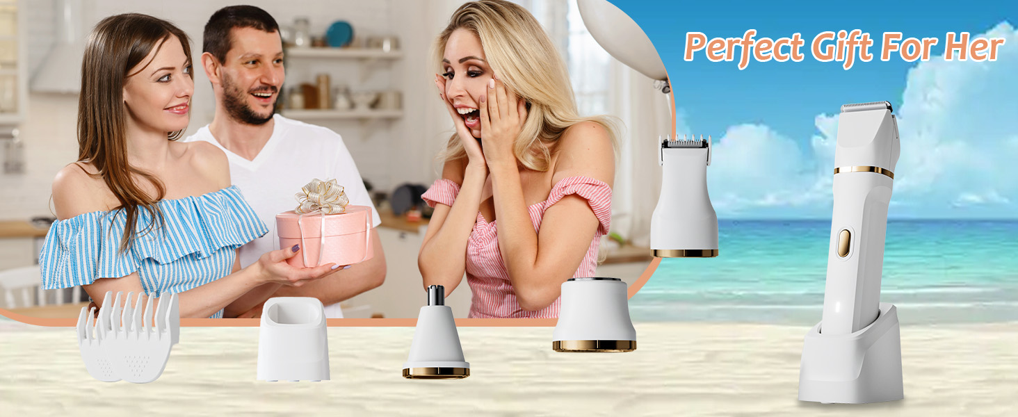 Електричний жіночий триммер та епілятор 3-в-1 MIFXIN для тіла, обличчя, ніг, рук, bikini, IPX6 водонепроникний, фіолетовий