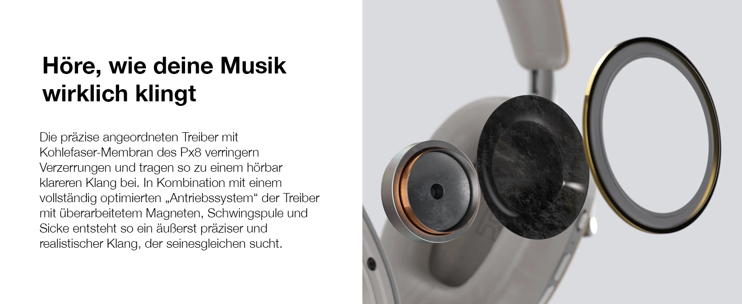 Навушники Bowers & Wilkins Px8: бездротові, з активним шумопоглинанням, Bluetooth 5.0, чорні