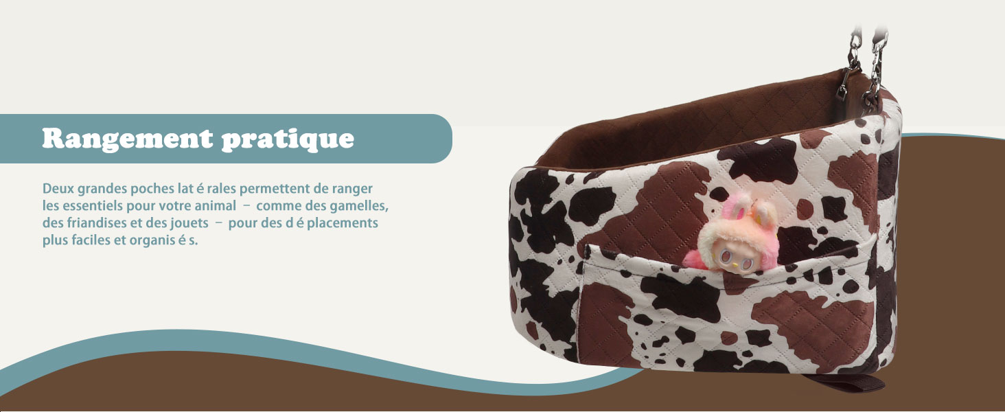 Автокрісло для собак iPetba - безпечне та зручне автокрісло для маленьких собак, захист від зіткнень, антиковзаюча поверхня, захист салону авто, знімне та миється, зелено-коричневе