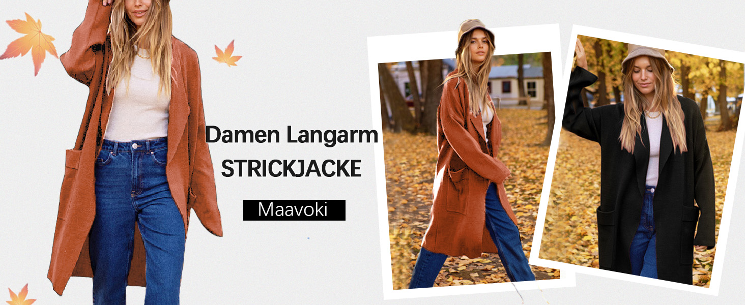 Жіноча в'язана жилетка з відкритим передом, з кишенею, довга, однотонна, блакитна