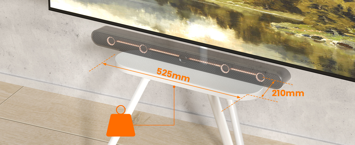 Підставка для телевізора PUTORSEN: поворотна, регульована по висоті, 43-65 дюймів, до 40 кг, VESA 400x400 (сірий або білий)