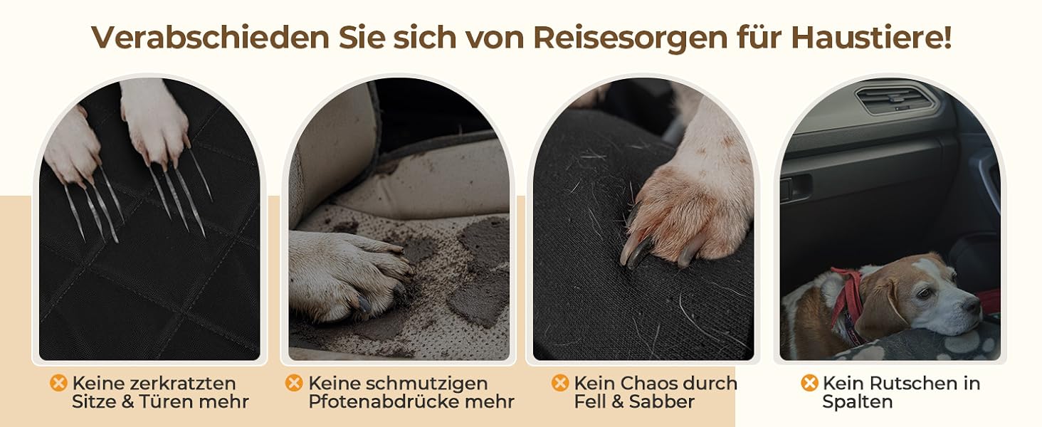 Килимок для собак у машину з жорсткою основою | Водонепроникний, антиковзний, захист від подряпин | 6-в-1, XXL, з ременями безпеки