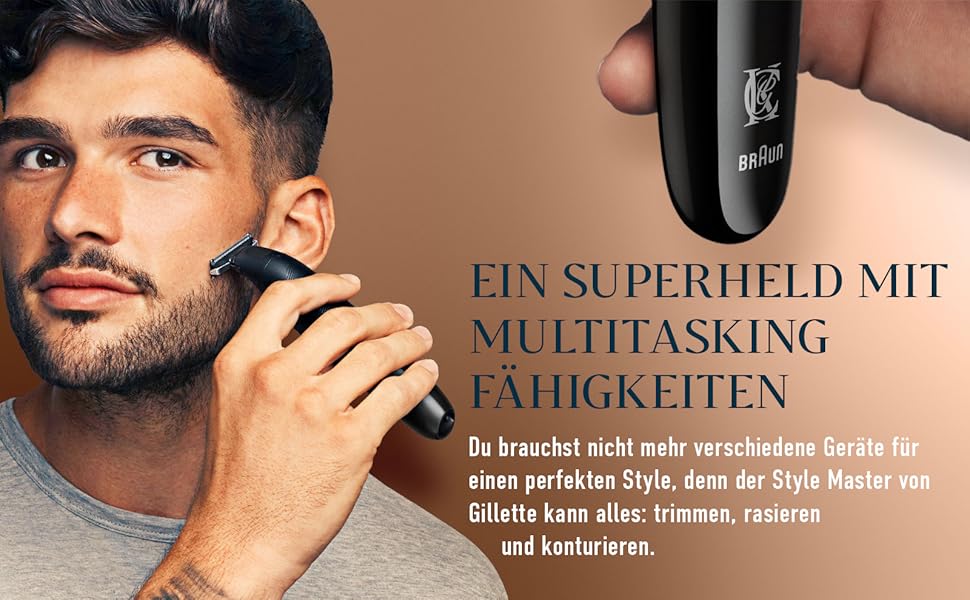 King C. Gillette Style Master: бездротовий тример для бороди з технологією CenterCut, чорний