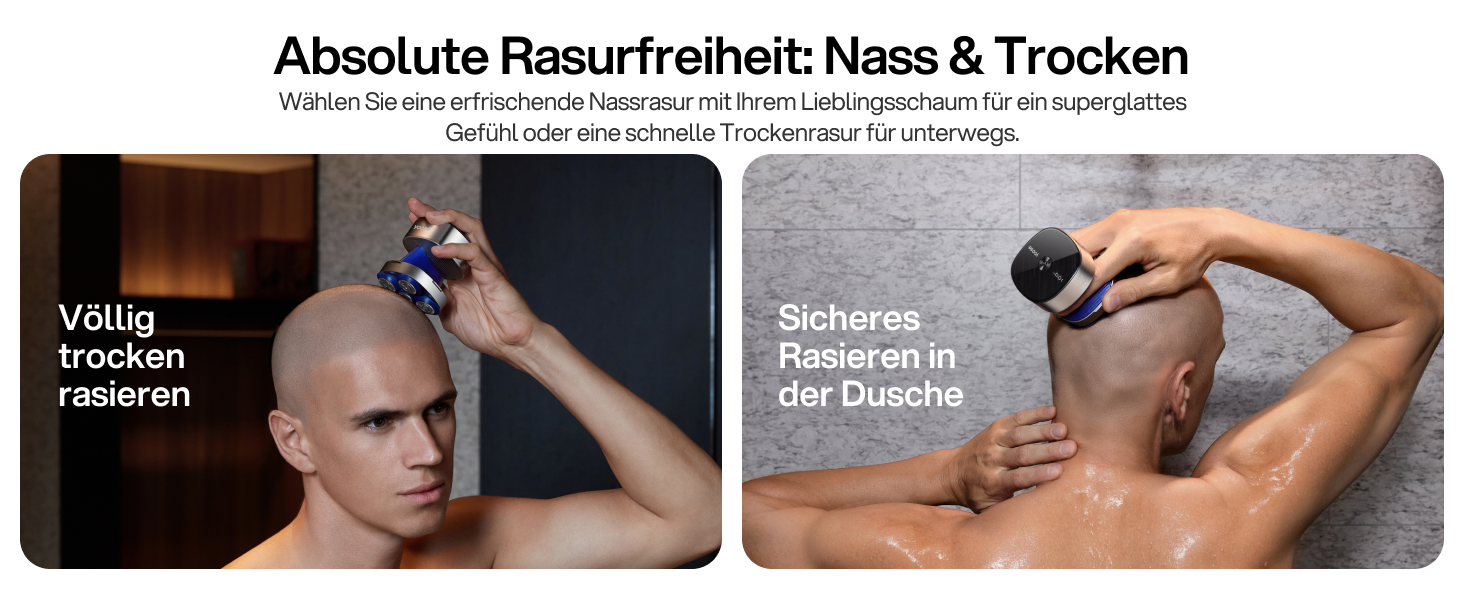 Електричний чоловічий верстат для гоління Yoose Glatzen з 5 лезами, IPX7, 90 хв роботи, USB-C, PID-регулювання