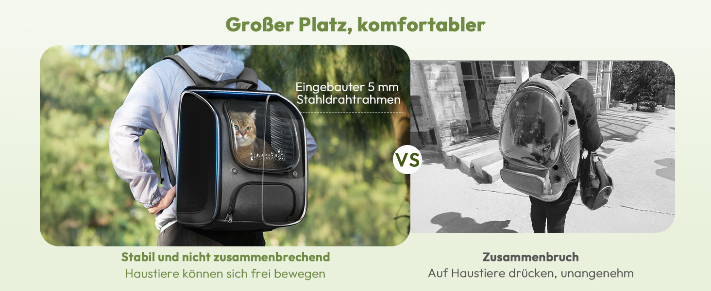 Рюкзак для кота Pecute з вікном-бульбашкою, переноска для тварин, сірий (42x32x26 см)