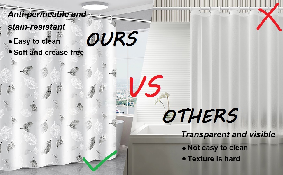 Шторка для душу Bavooty Anti-Schimmel 180x200 см, водовідштовхувальна, швидковисихаюча, для ванної кімнати, з 12 кільцями, зелений пісок, 1.8 x 2 м