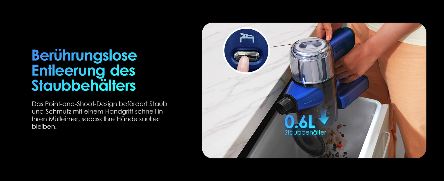 Ручний бездротовий пилосос Tineco Pure ONE S50 Pro: 150AW, 65 хв роботи, LED, ZeroTangle