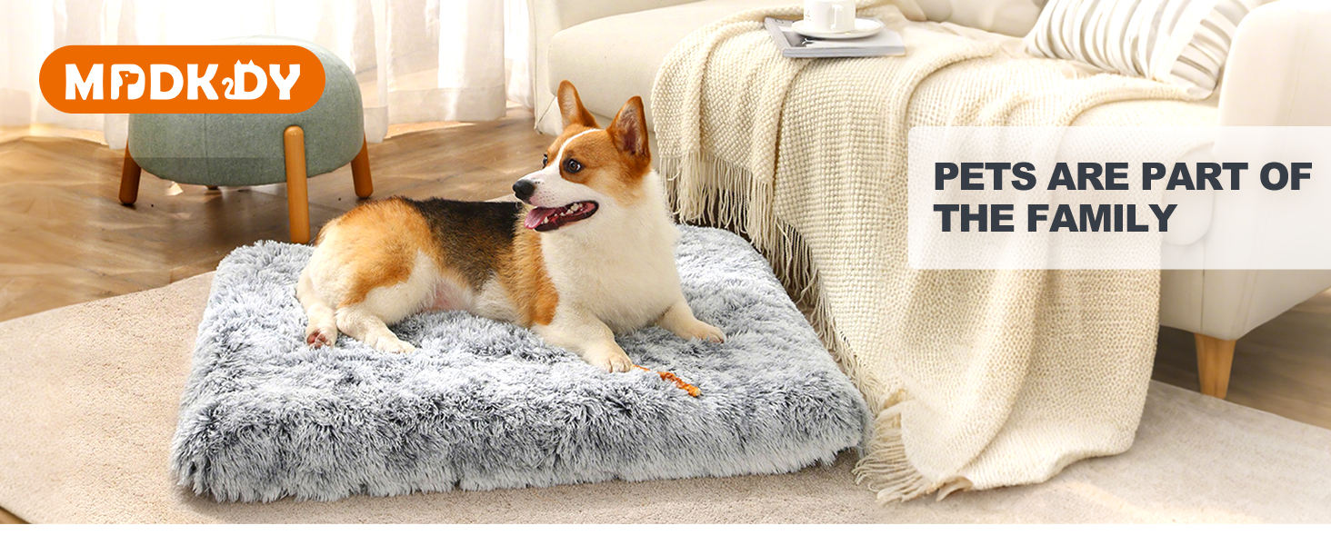 М'яке ліжко для собак MDDK, 75x50x8 см, сіре. Зручне, плюшеве, для собак середніх порід.