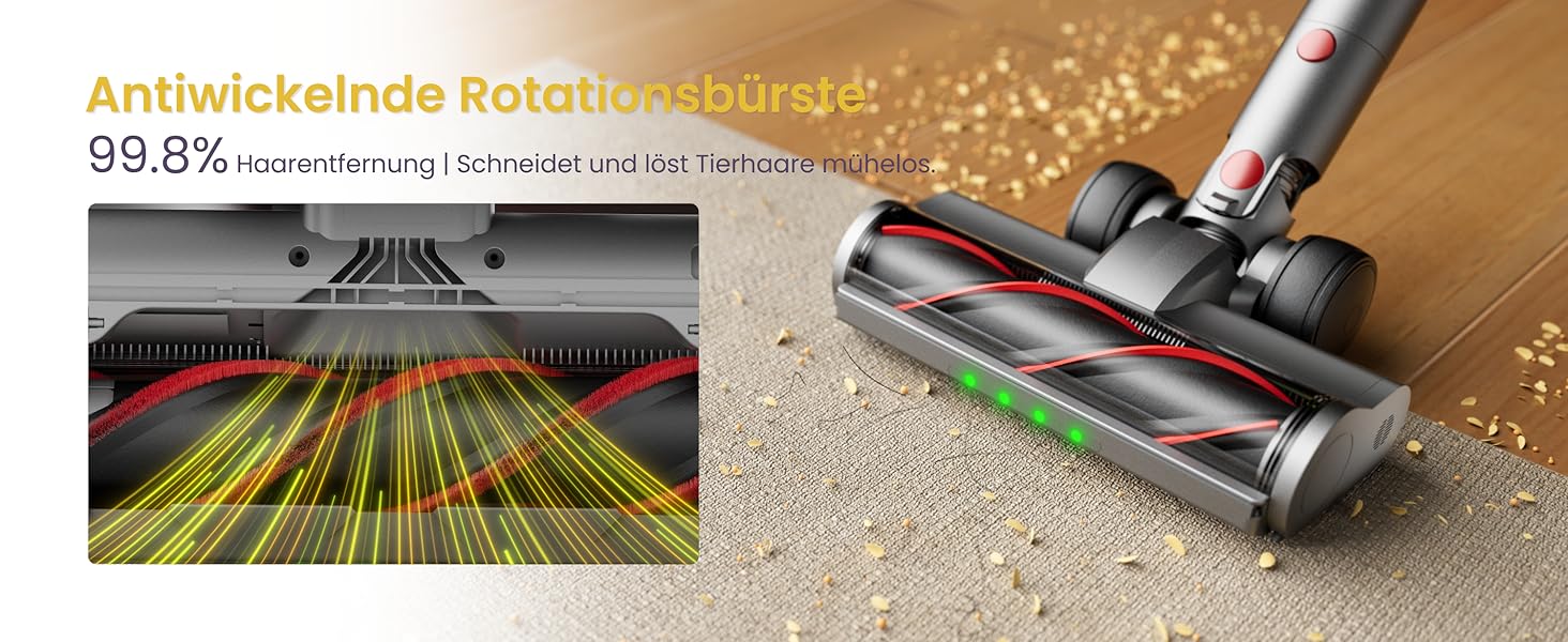 Бездротовий пилосос X7 55Kpa/600W/80Min з LED-дисплеєм, акумуляторний, самостійно заряджається, з антизаплутувальною щіткою, автоматичний режим для килимів, шерсті тварин та твердих поверхонь, золотий