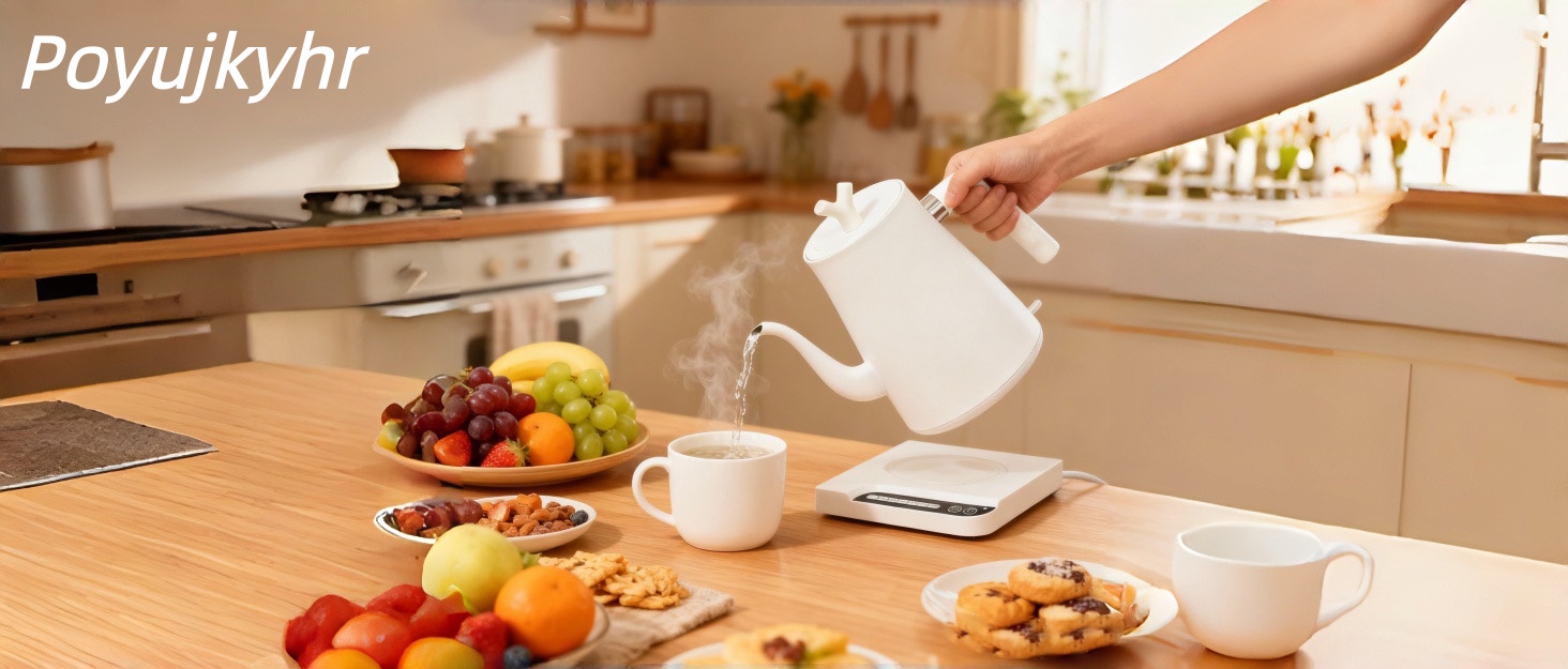 Електричний чайник-гозек Schwanenhals 1L, 1000W, регулювання температури 45-100°C, з підігрівом та захистом від перегріву